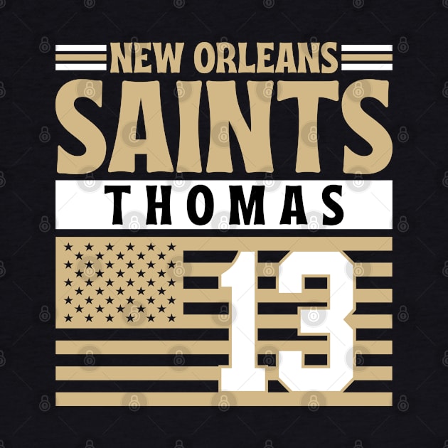 New Orleans Saints Thomas 13 American Flag Football by Astronaut.co